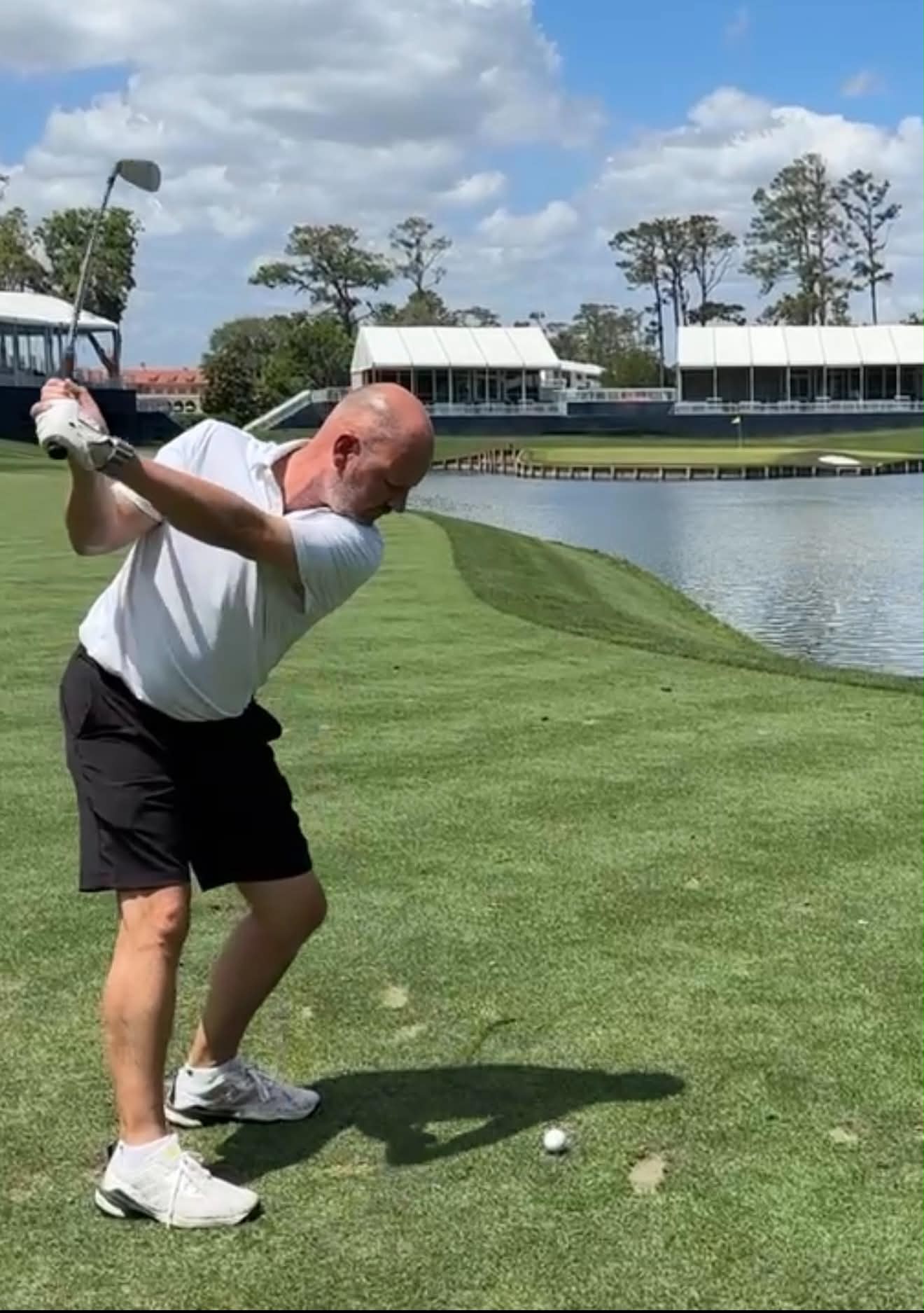 Tim Coxon playing golf